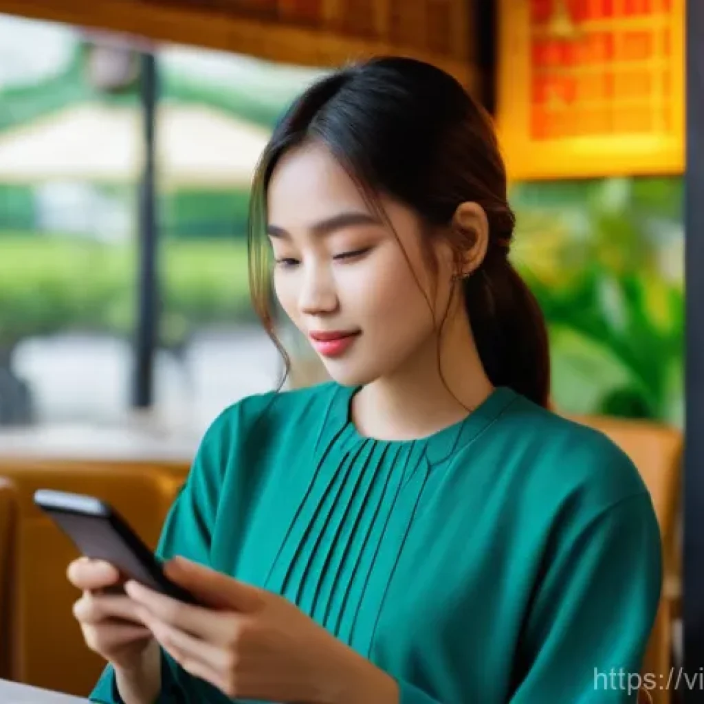 UX 라이팅의 윤리적 측면  투명한 커뮤니케이션 - **Prompt 1: Ethical and Transparent Digital Interaction**
    A close-up, medium shot of a young Vie...