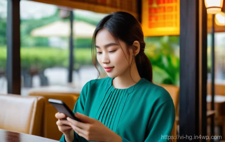 UX 라이팅의 윤리적 측면 투명한 커뮤니케이션 - **Prompt 1: Ethical and Transparent Digital Interaction**
A close-up, medium shot of a young Vie...