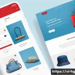 Home 17 UX 라이팅에서의 시각적 요소와 텍스트의 조화 - A modern Vietnamese e-commerce website homepage design showcasing a harmonious color palette with a ...