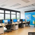 Home 21 UX 라이팅에서의 텍스트와 이미지의 균형 잡기 - A vibrant, modern Vietnamese office workspace showing a diverse group of professionals collaborating...